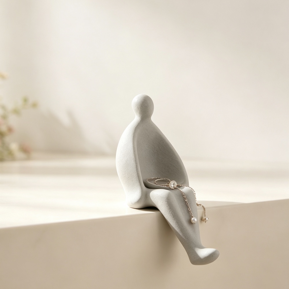 3D Printing Ring Holder - Stand Pajangan Perhiasan Berbentuk Patung Minimalis