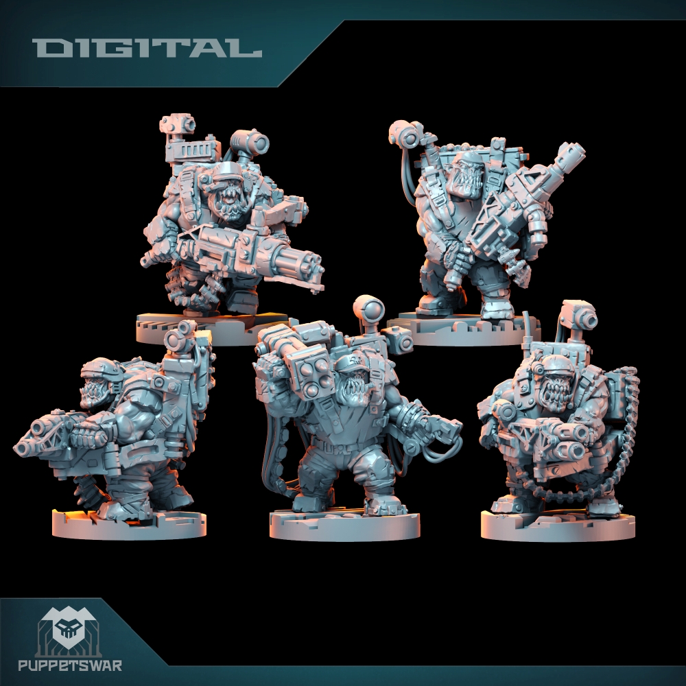 3D Printing Yourself - Pasukan Orc Ultimate Badasses, Figur Kulit