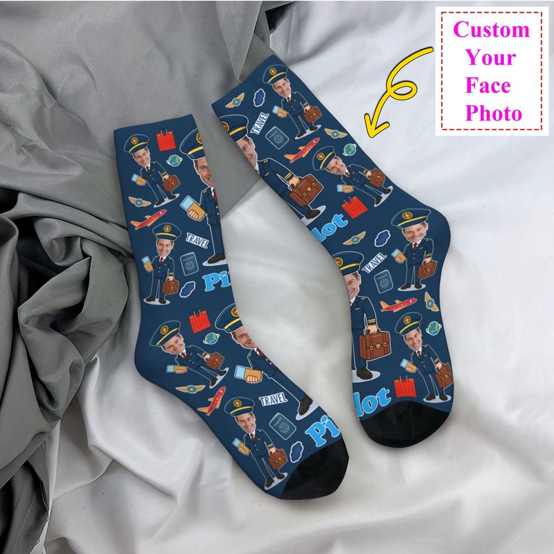 3D Printing Design Free - Kaos Kaki Pria Unik Motif Pilot
