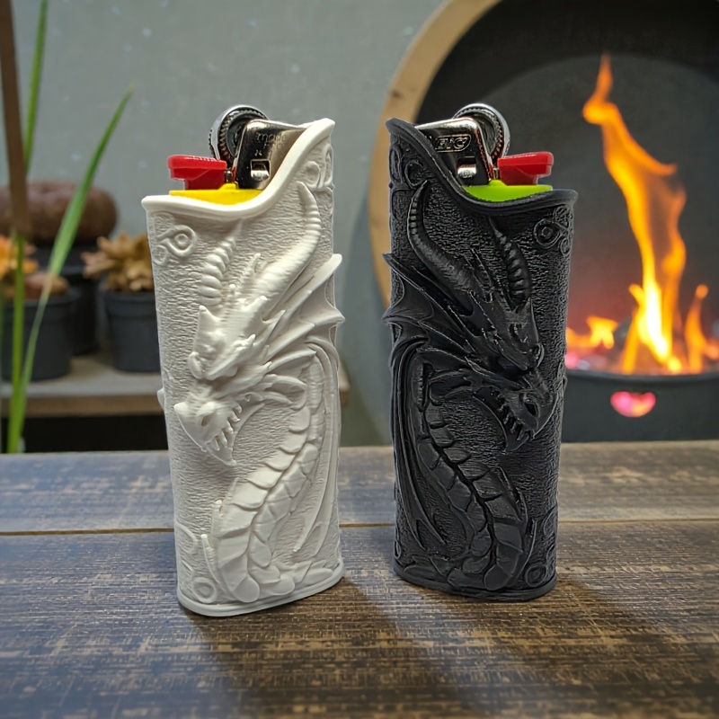 3D Printing Dragon - Casing Pemantik Api Motif Naga Gothic