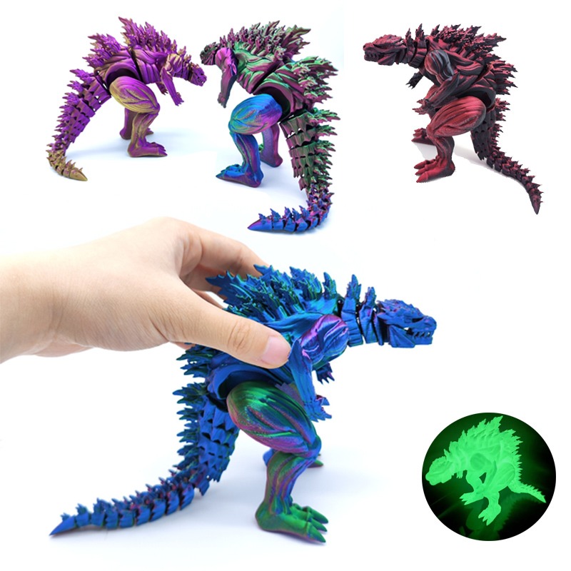 3D Printing Yourself - Mainan Mini Figur Aksi Dinosaurus Otot
