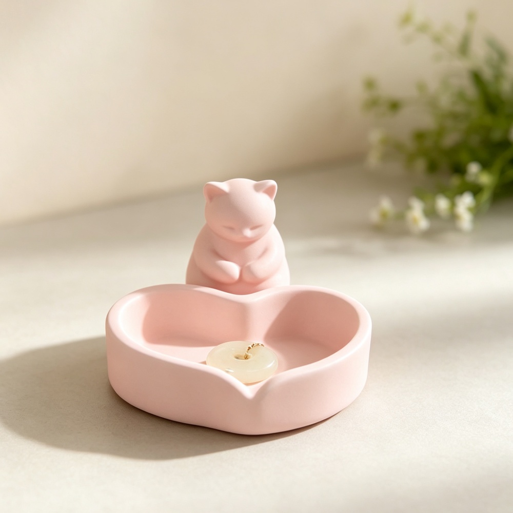Tempat Perhiasan Bentuk Kucing - 3D Printing Ring Holder ulasan dan harga