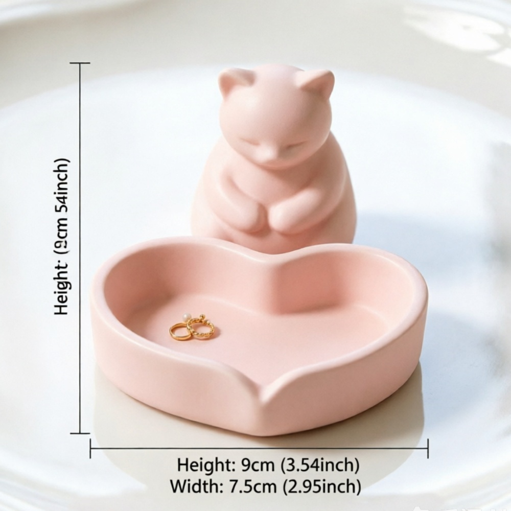 Tempat Perhiasan Bentuk Kucing - 3D Printing Ring Holder ulasan dan harga