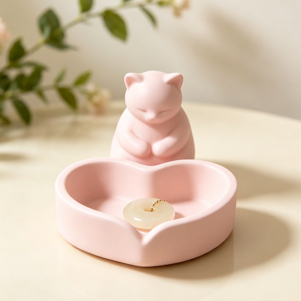 Tempat Perhiasan Bentuk Kucing - 3D Printing Ring Holder ulasan dan harga