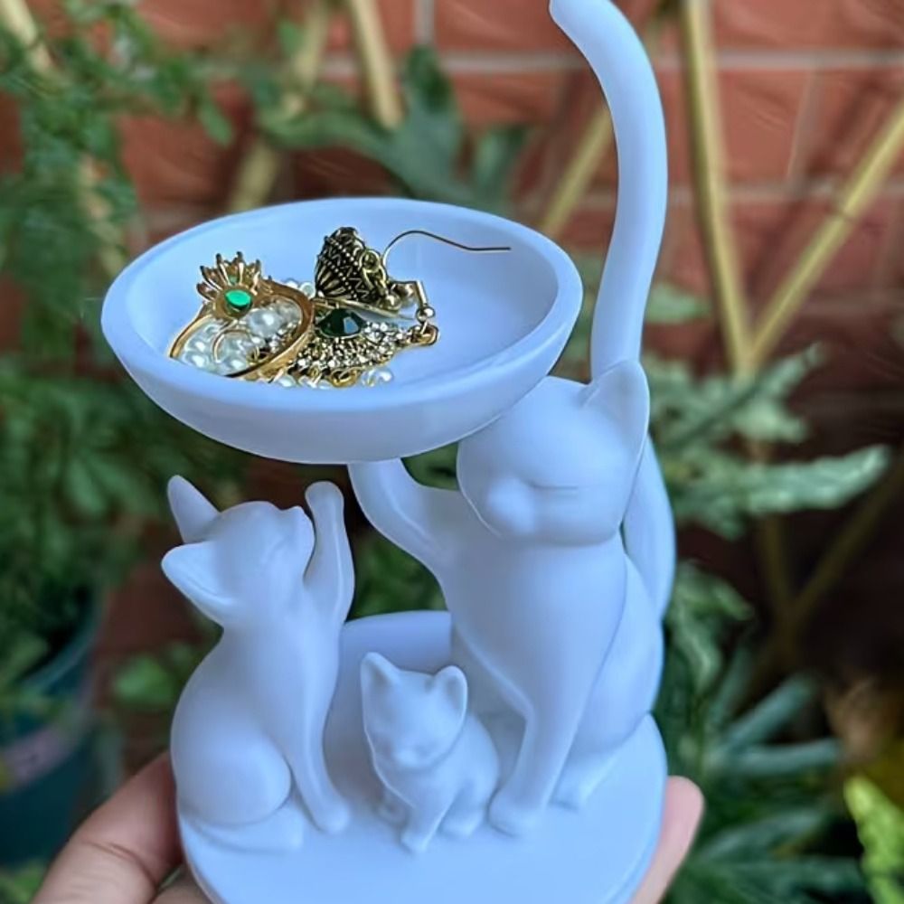 Nampan Perhiasan Kucing Kartun - 3D Printing Ring Holder ulasan dan harga