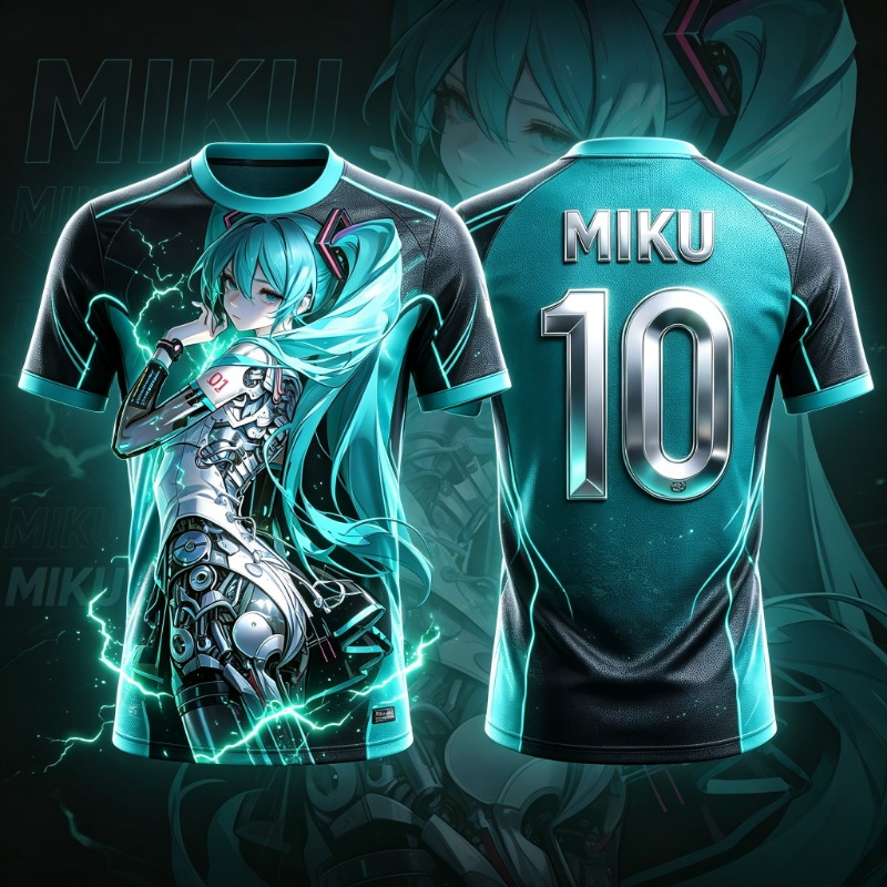 Kaos Cosplay Retro Hatsune Mik - 3D Printing Dragon ulasan dan harga