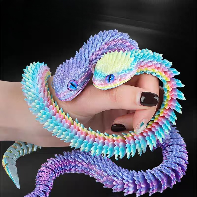 Patung Ular Realistis Cetak 3D - 3D Printing Fidget Toys ulasan dan harga
